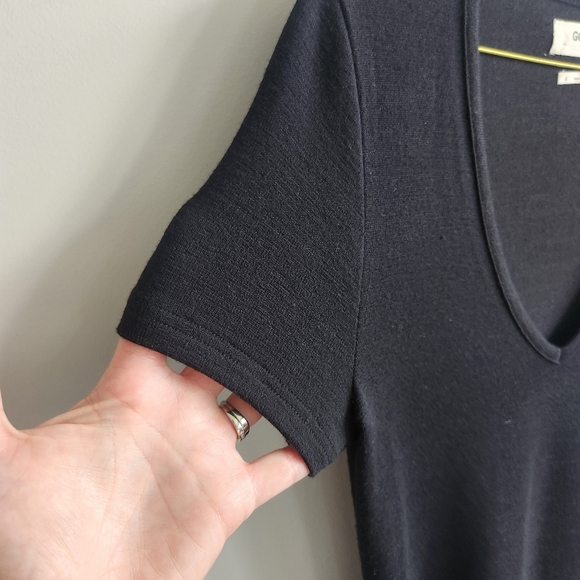 Aritzia Golden Tna Black Preppy Knit Dress  Dark Academia Stretchy Comfortable - Picture 4 of 11